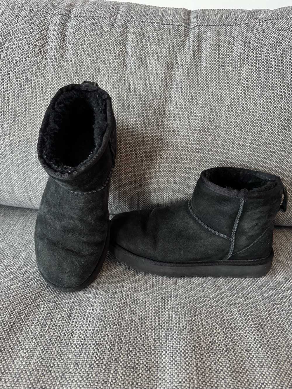 Black Uggs Short Suede Winter Boots